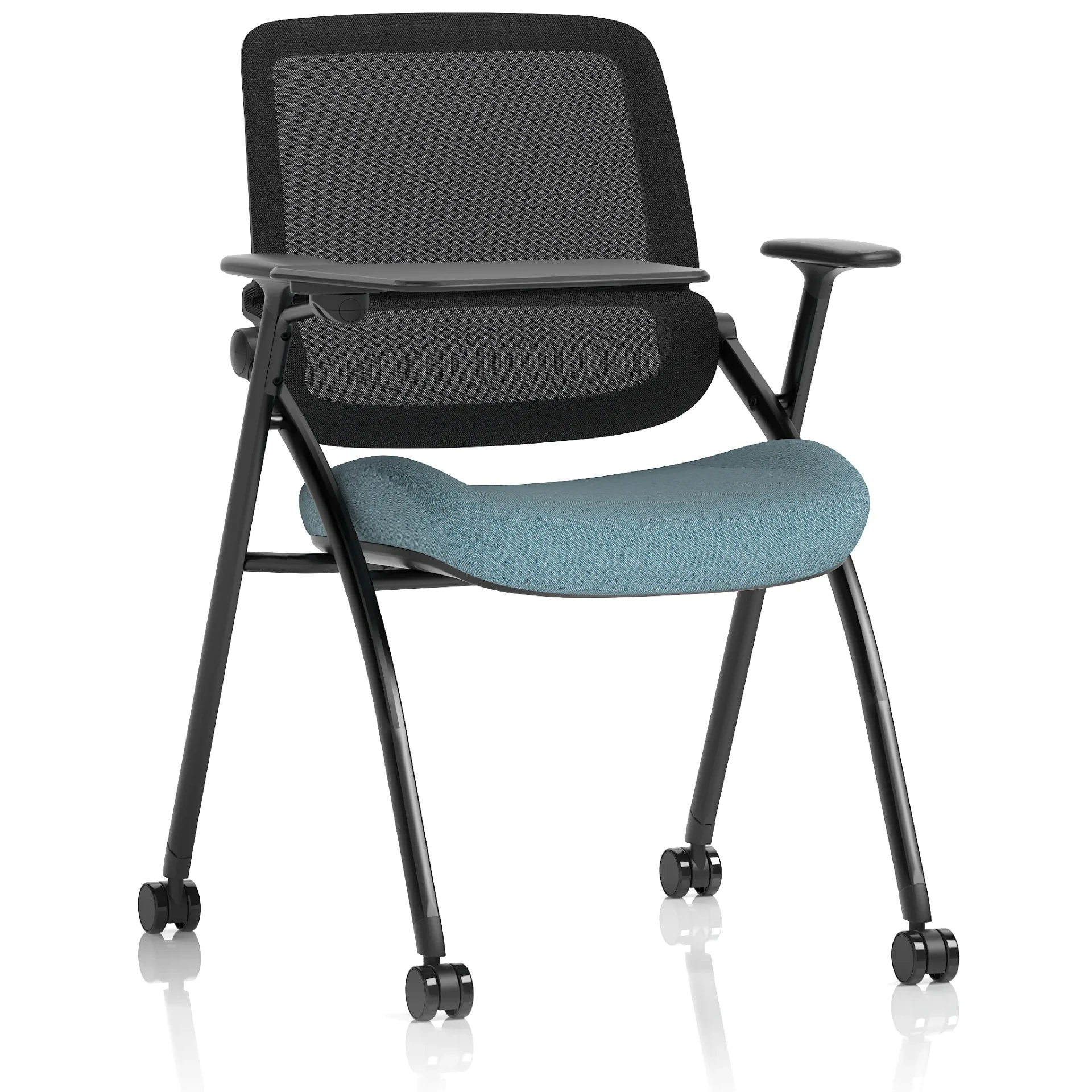 Capra Mesh Back Folding Office Training Chair with Sliding Arms