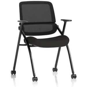Capra Mesh Back Folding Office Training Chair With Sliding Arms