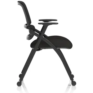 Capra Mesh Back Folding Office Training Chair With Sliding Arms
