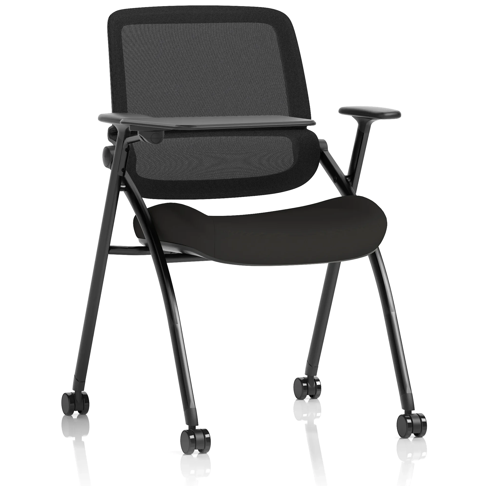 Capra Mesh Back Folding Office Training Chair with Sliding Arms