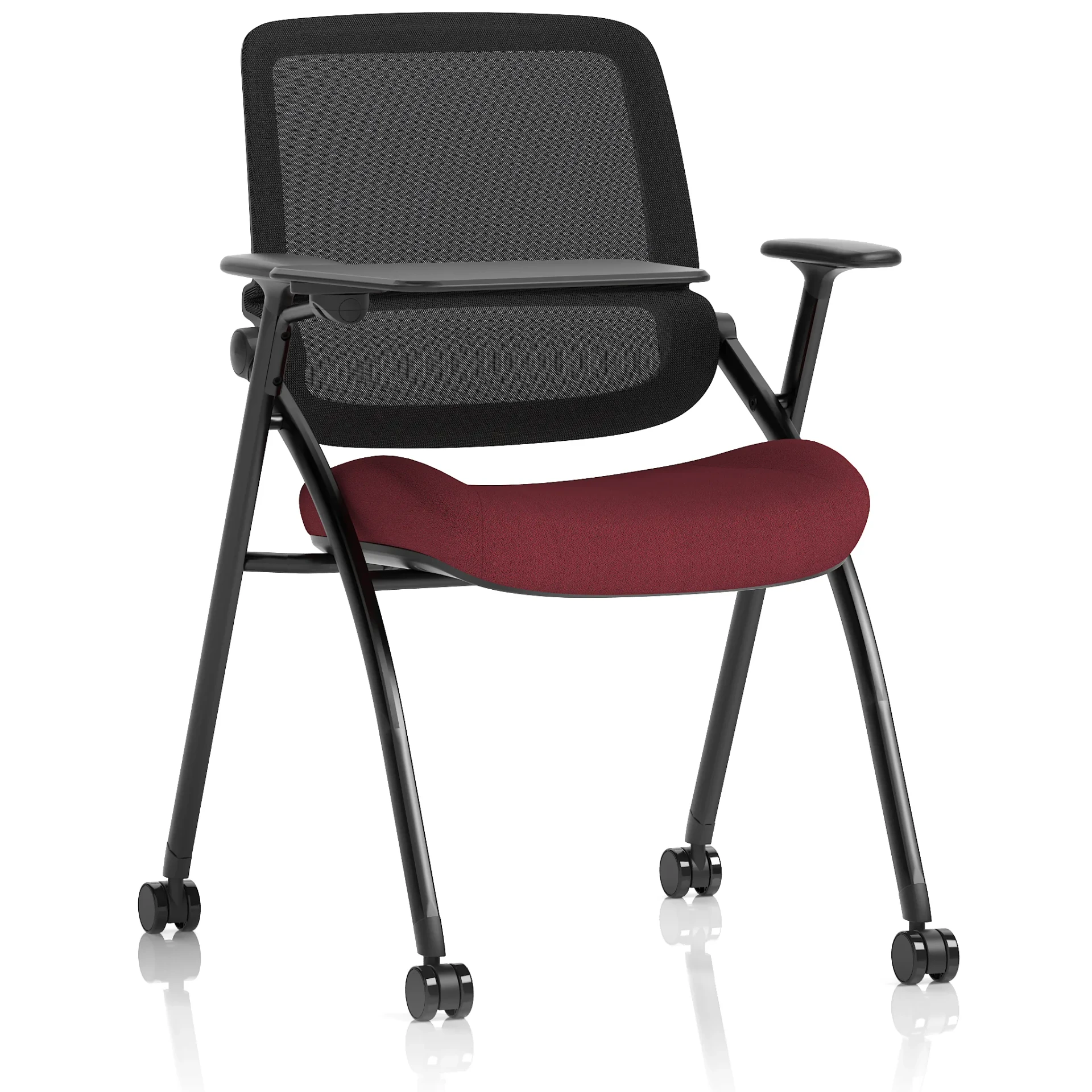 Capra Mesh Back Folding Office Training Chair with Sliding Arms