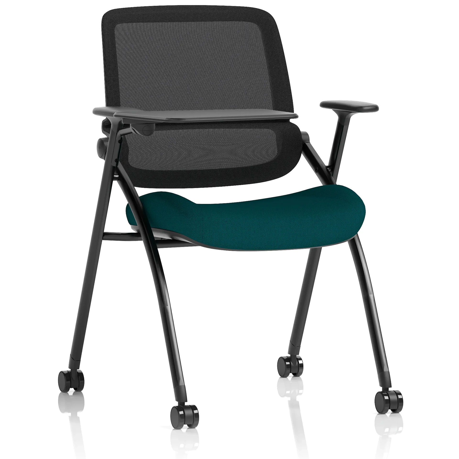 Capra Mesh Back Folding Office Training Chair with Sliding Arms