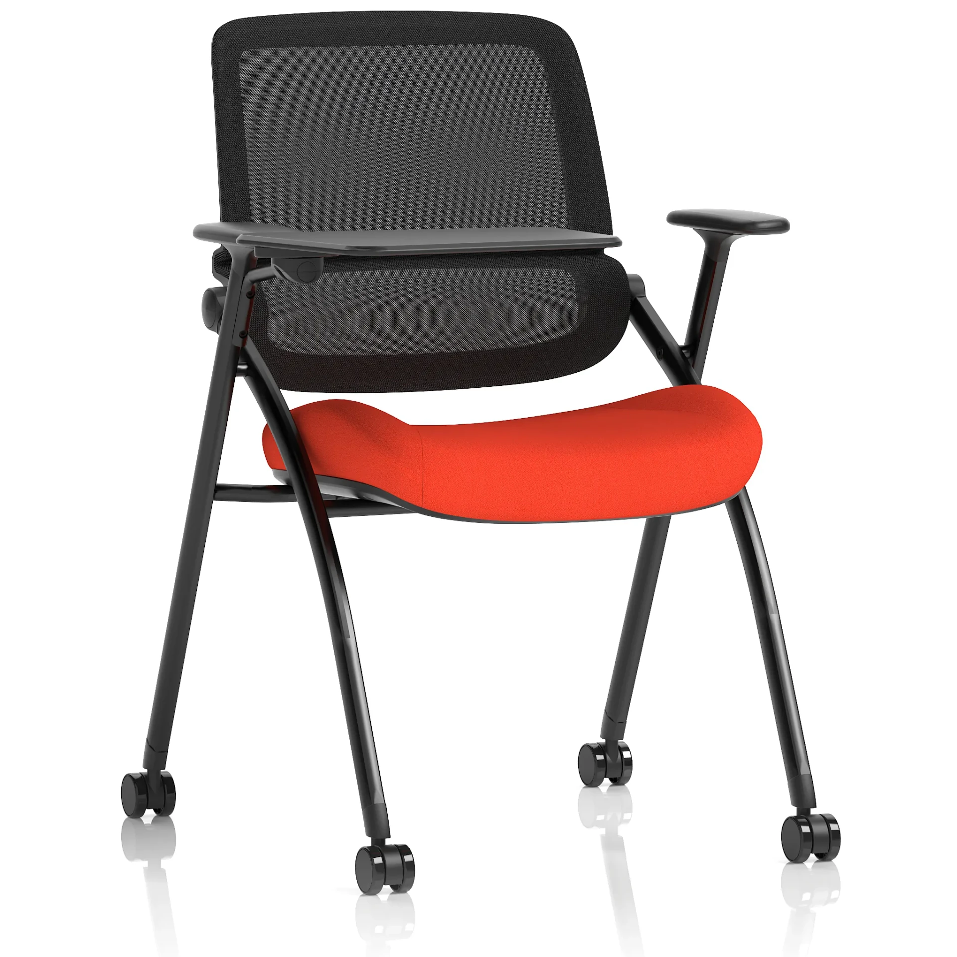 Capra Mesh Back Folding Office Training Chair with Sliding Arms