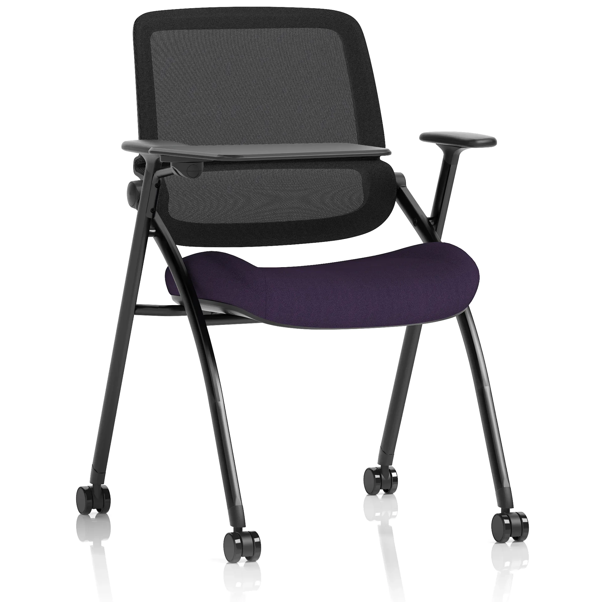 Capra Mesh Back Folding Office Training Chair with Sliding Arms