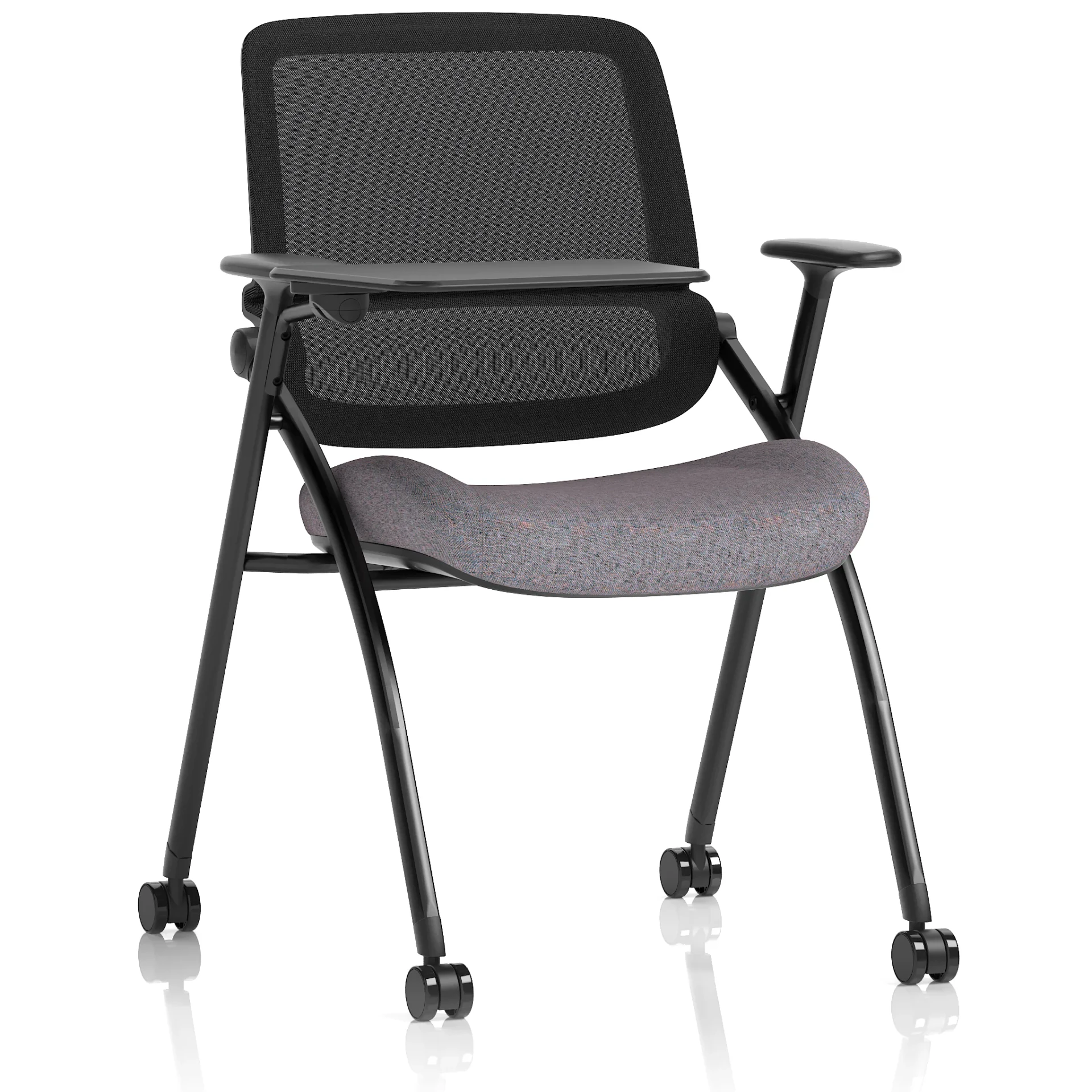 Capra Mesh Back Folding Office Training Chair with Sliding Arms