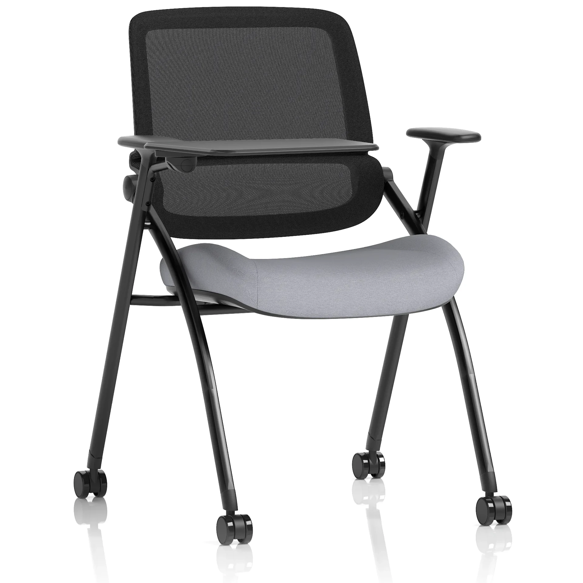 Capra Mesh Back Folding Office Training Chair with Sliding Arms