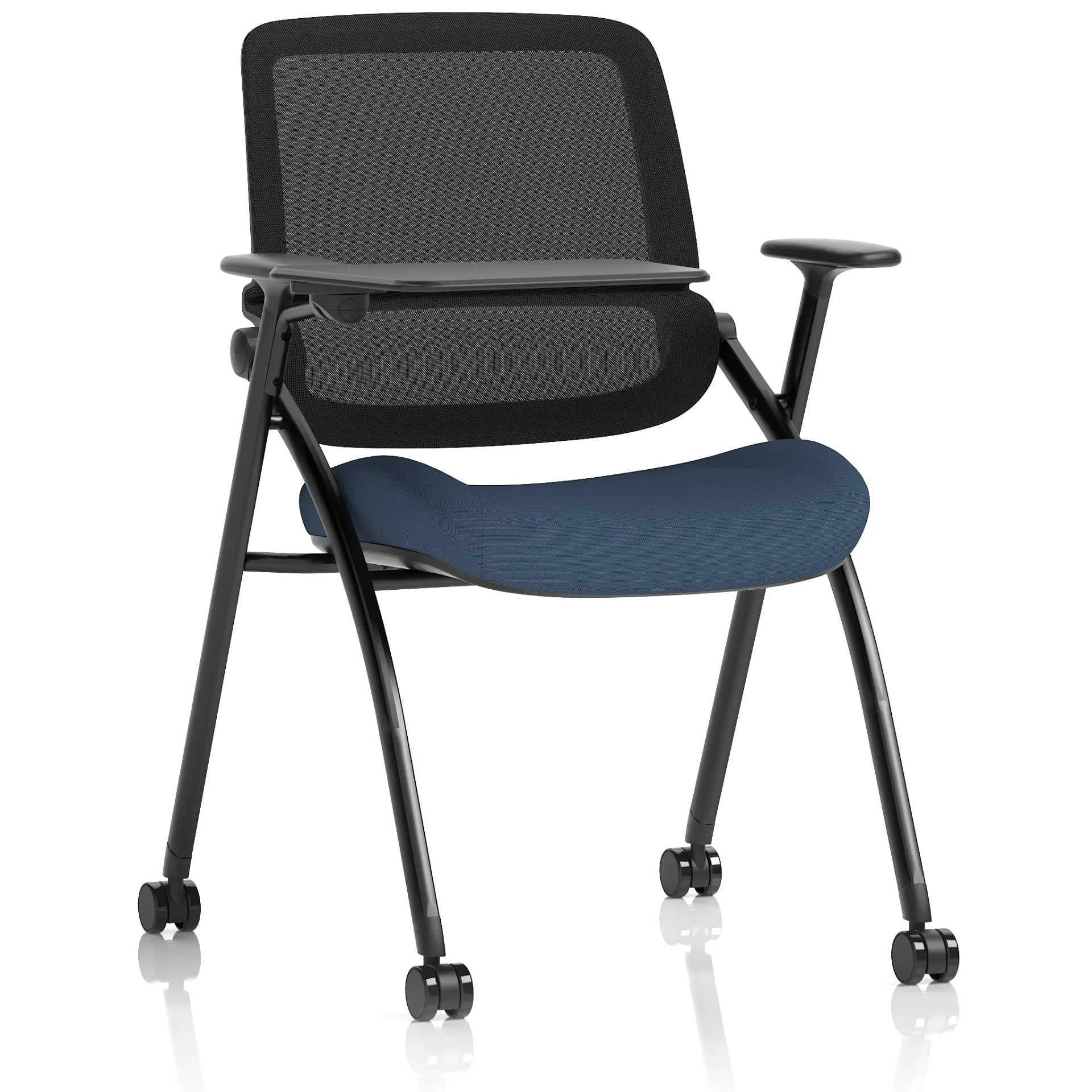 Capra Mesh Back Folding Office Training Chair with Sliding Arms