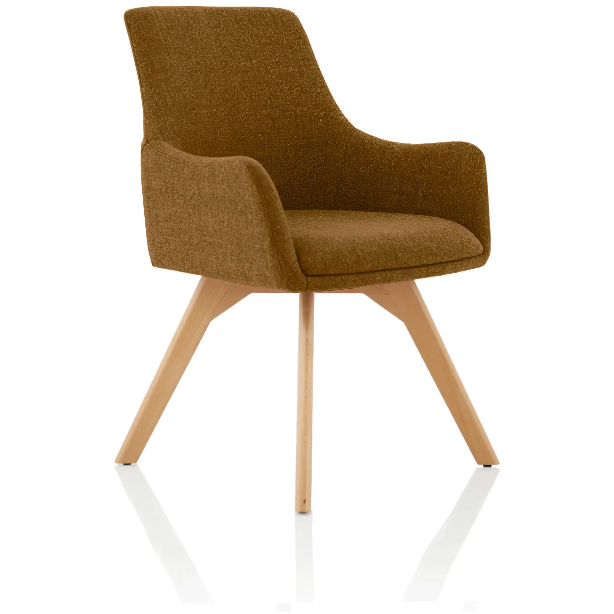 Carmen Solid Timber Frame Fabric Visitor Chair with Arms