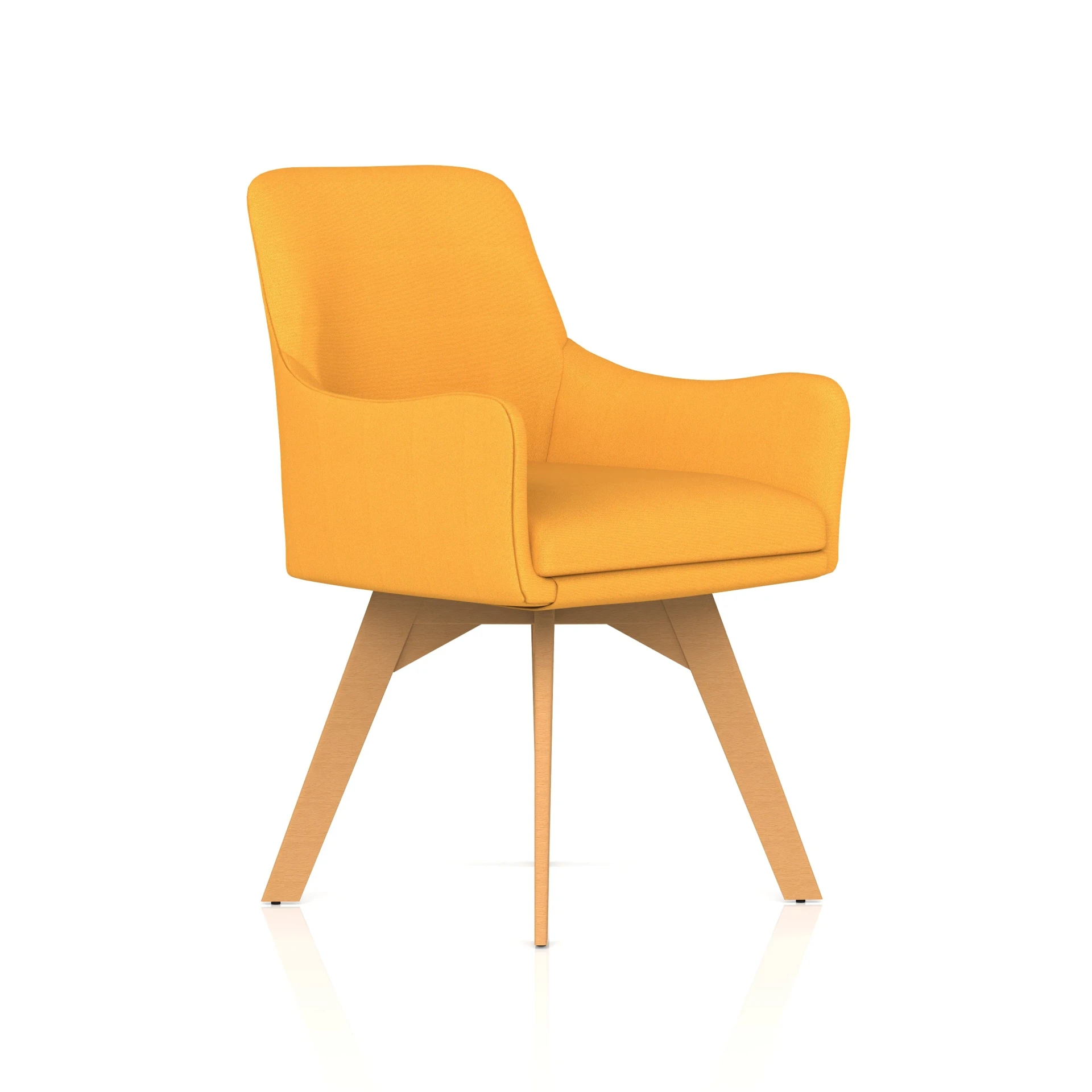 Carmen Solid Timber Frame Fabric Visitor Chair with Arms