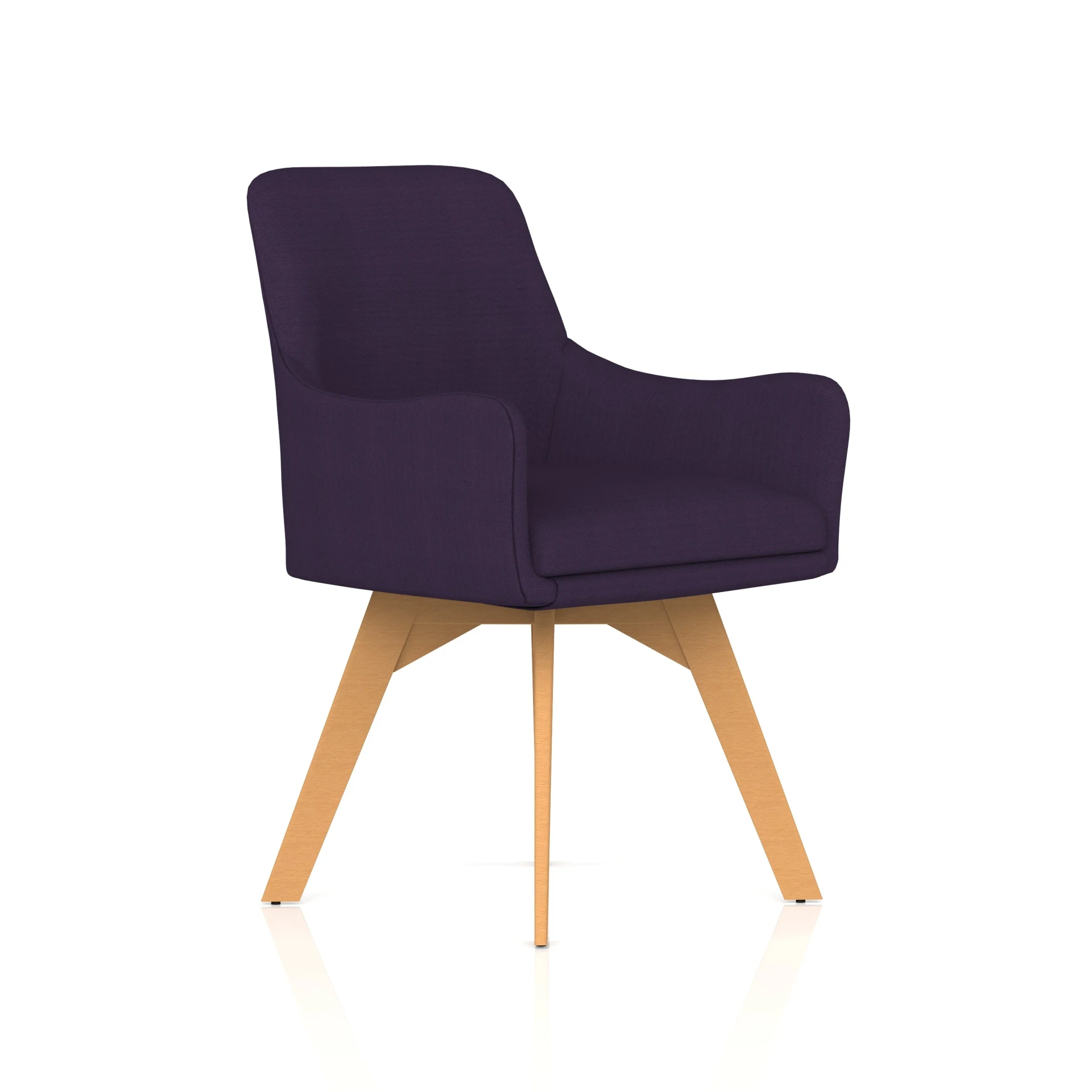 Carmen Solid Timber Frame Fabric Visitor Chair with Arms