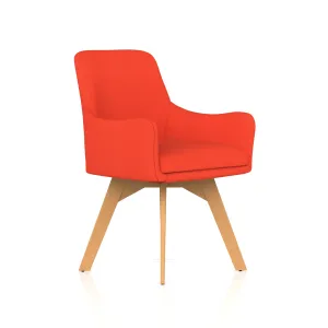 Carmen Solid Timber Frame Fabric Visitor Chair with Arms