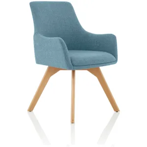 Carmen Solid Timber Frame Fabric Visitor Chair with Arms