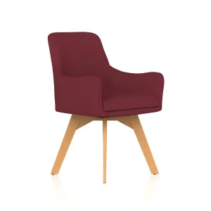 Carmen Solid Timber Frame Fabric Visitor Chair with Arms