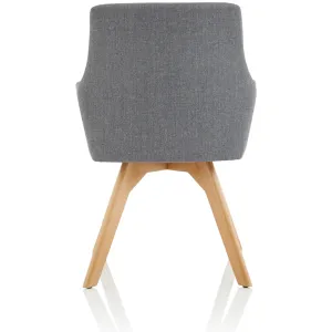 Carmen Solid Timber Frame Fabric Visitor Chair with Arms