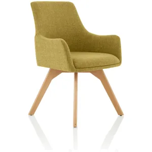 Carmen Solid Timber Frame Fabric Visitor Chair with Arms