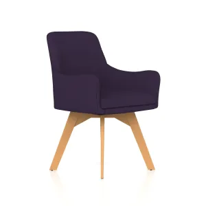 Carmen Solid Timber Frame Fabric Visitor Chair with Arms