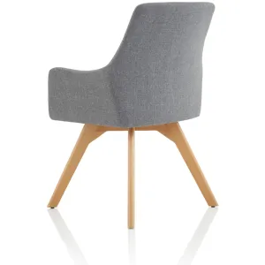 Carmen Solid Timber Frame Fabric Visitor Chair with Arms