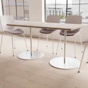 Florence White Frame Fabric Seat Visitor Chair