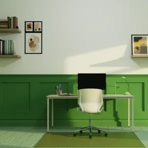 Florence White Frame Fabric Seat Visitor Chair