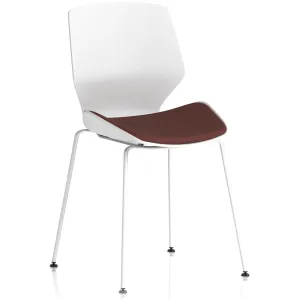 Florence Four Leg White Shell Stacking Visitor Chair