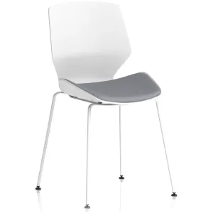 Florence Four Leg White Shell Stacking Visitor Chair
