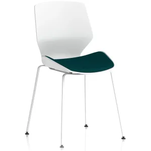 Florence Four Leg White Shell Stacking Visitor Chair