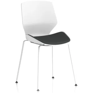 Florence Four Leg White Shell Stacking Visitor Chair