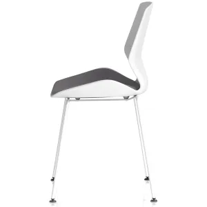 Florence Four Leg White Shell Stacking Visitor Chair