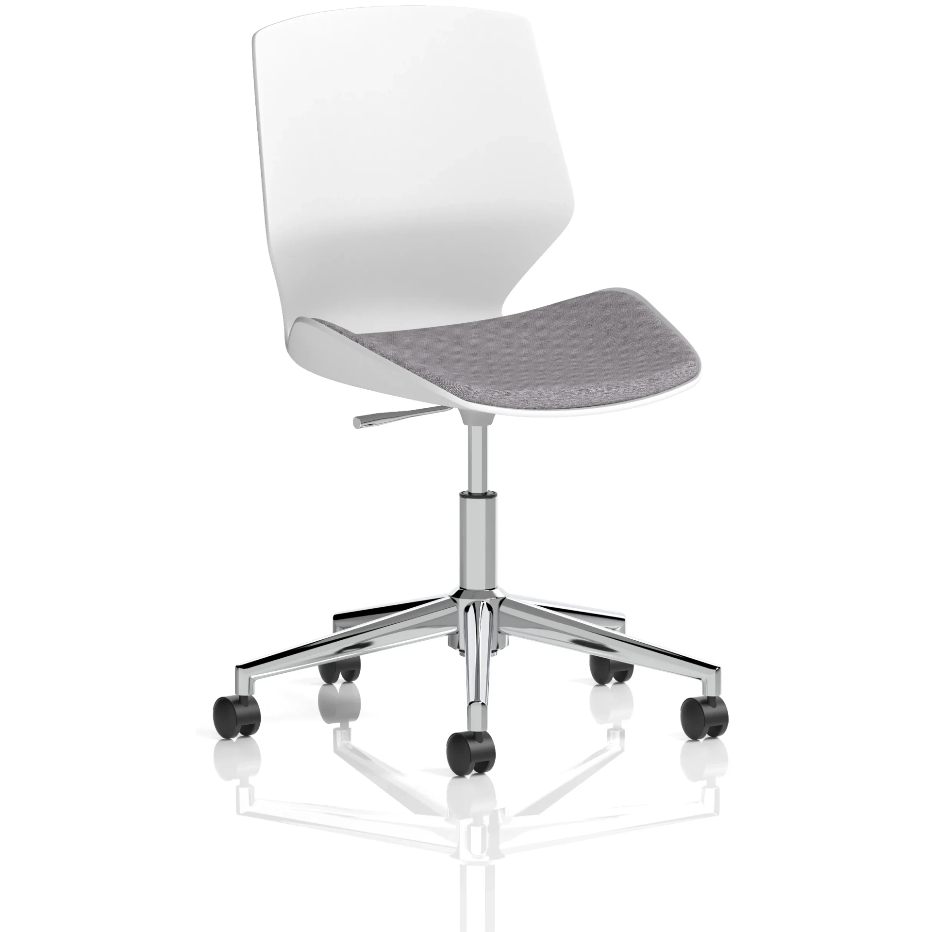 Florence 5 Star Base White Frame Fabric Visitor Chair