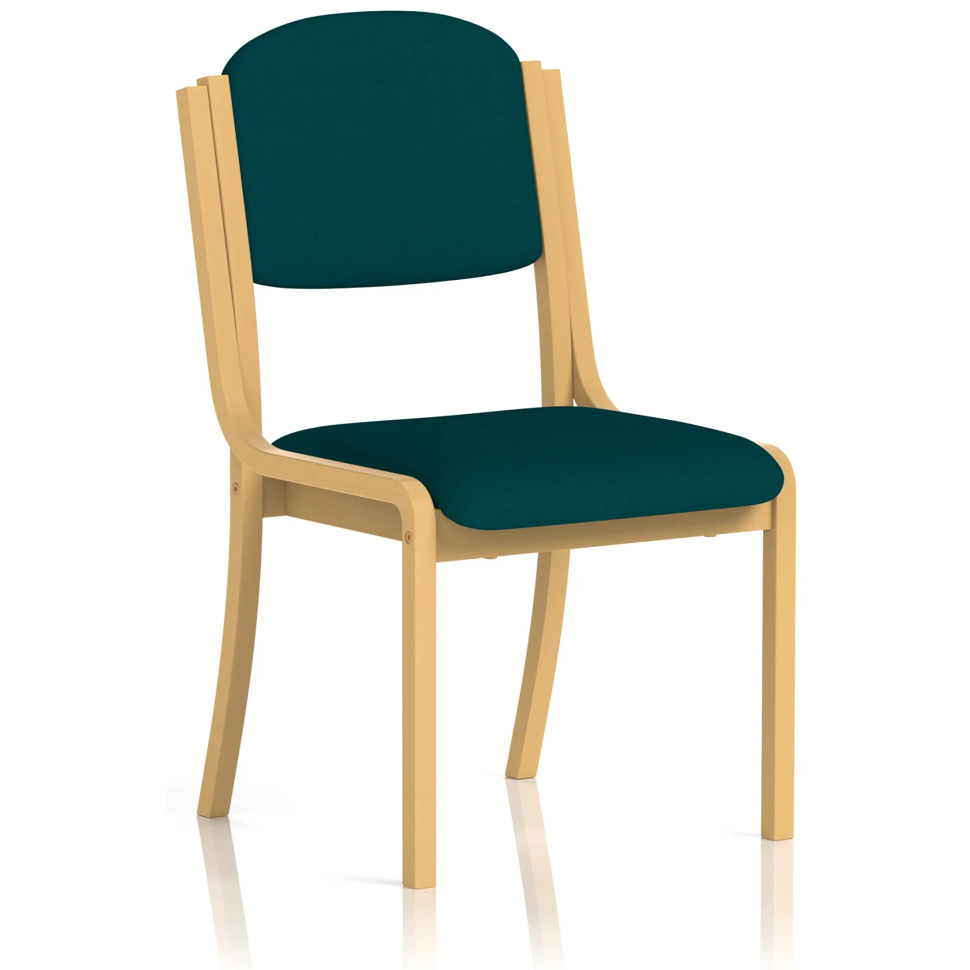 Madrid Beech Wooden Frame Padded Fabric Visitor Chair