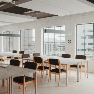 Madrid Wooden Frame Visitor Chair with Arms