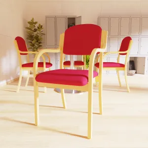 Madrid Wooden Frame Visitor Chair with Arms