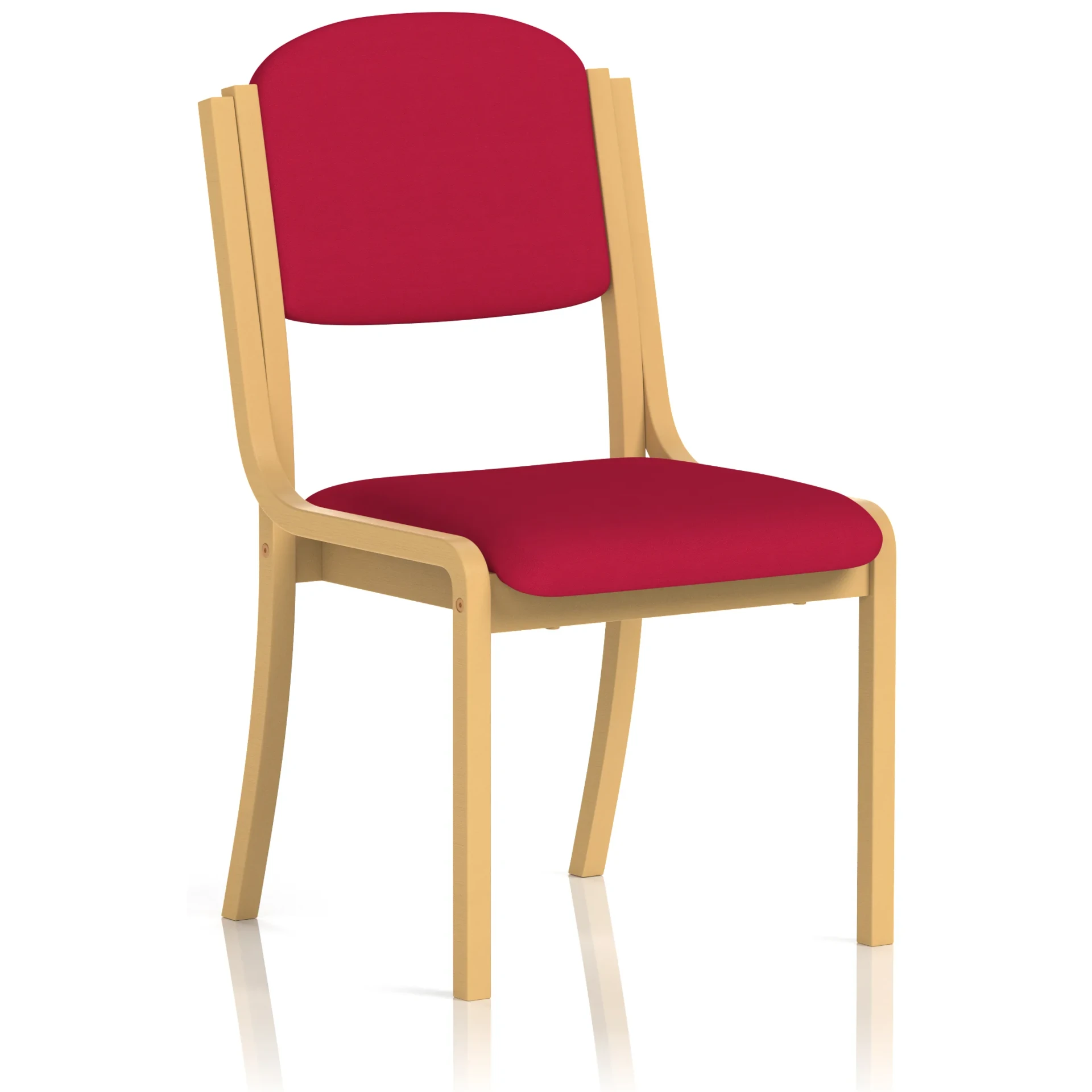 Madrid Beech Wooden Frame Padded Fabric Visitor Chair