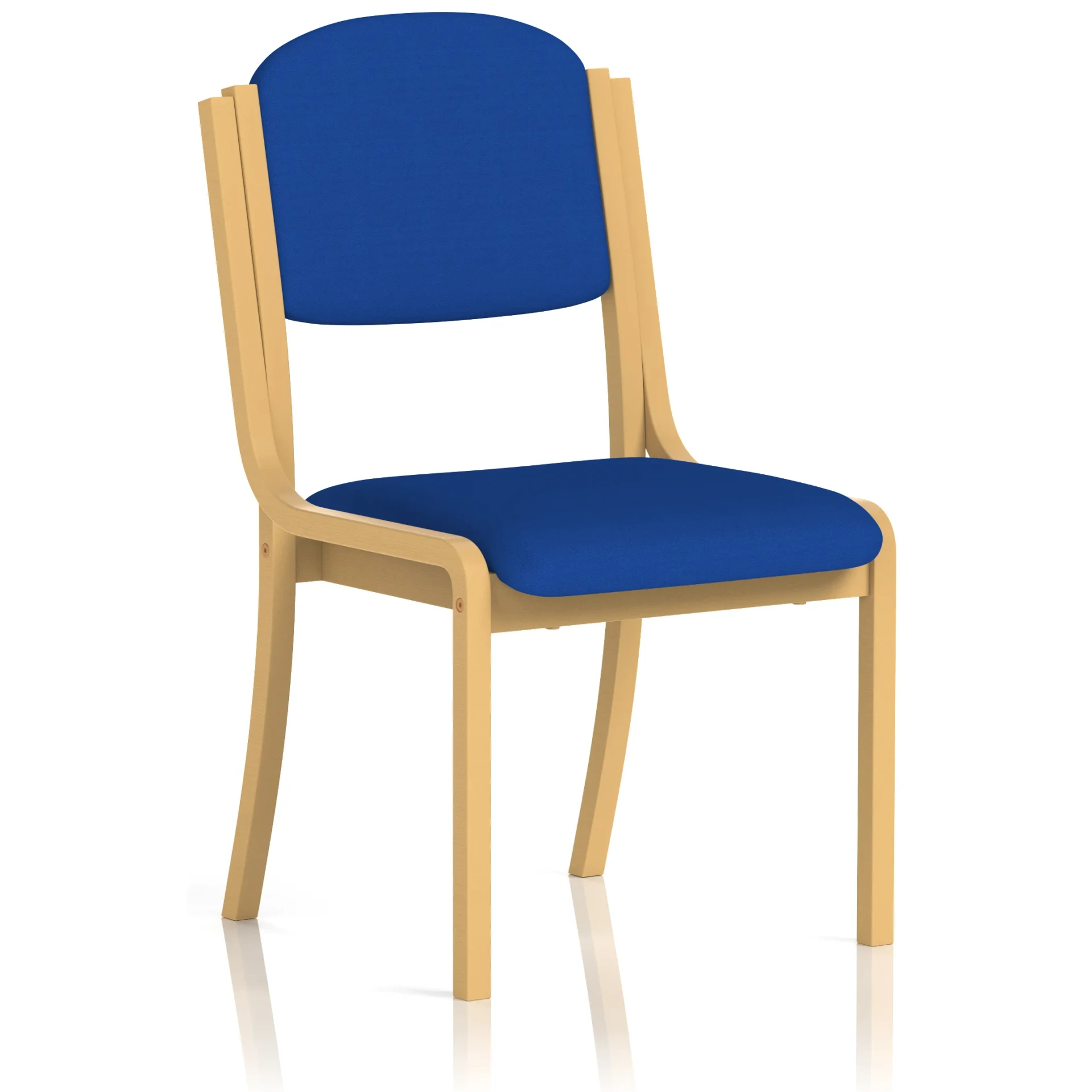 Madrid Beech Wooden Frame Padded Fabric Visitor Chair