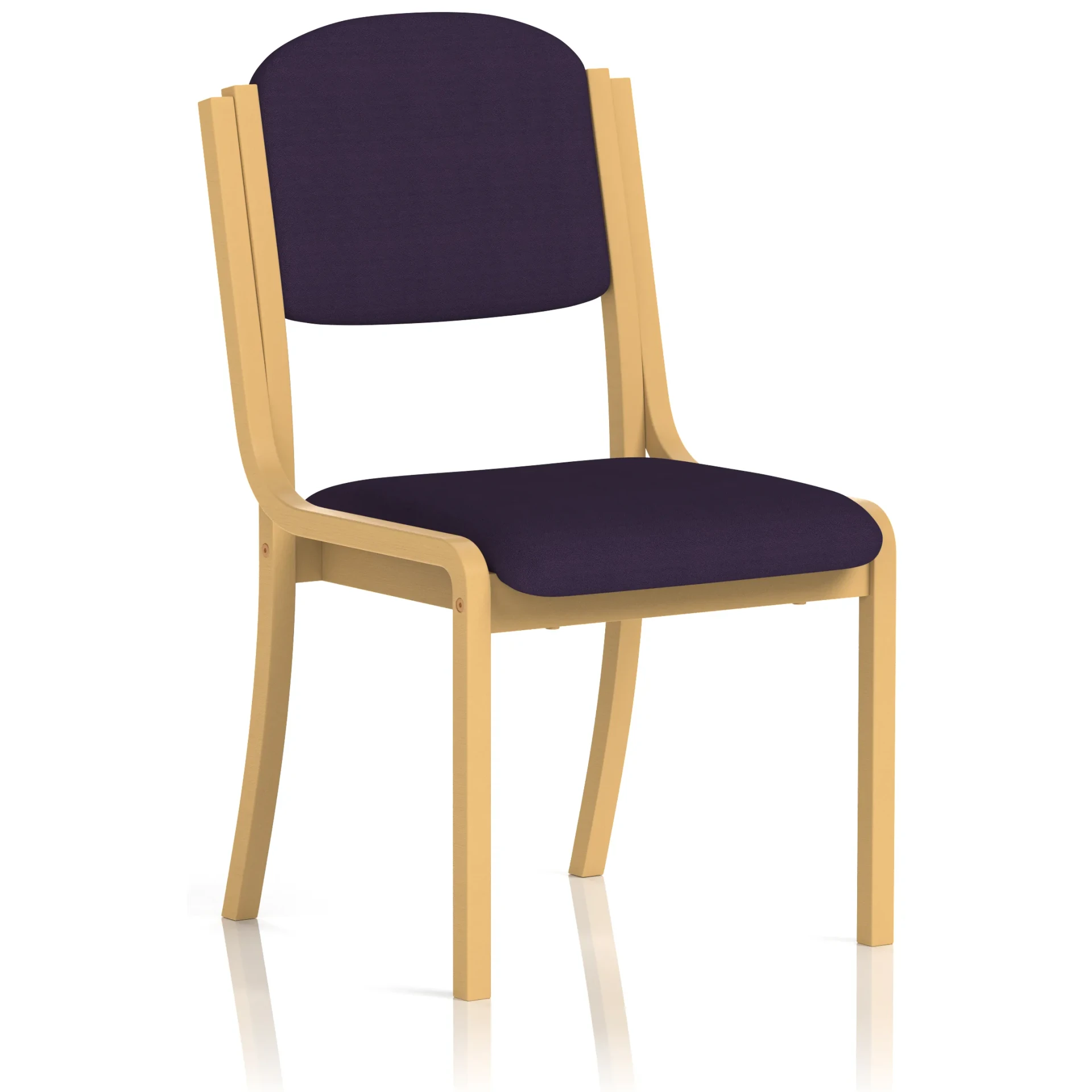 Madrid Beech Wooden Frame Padded Fabric Visitor Chair