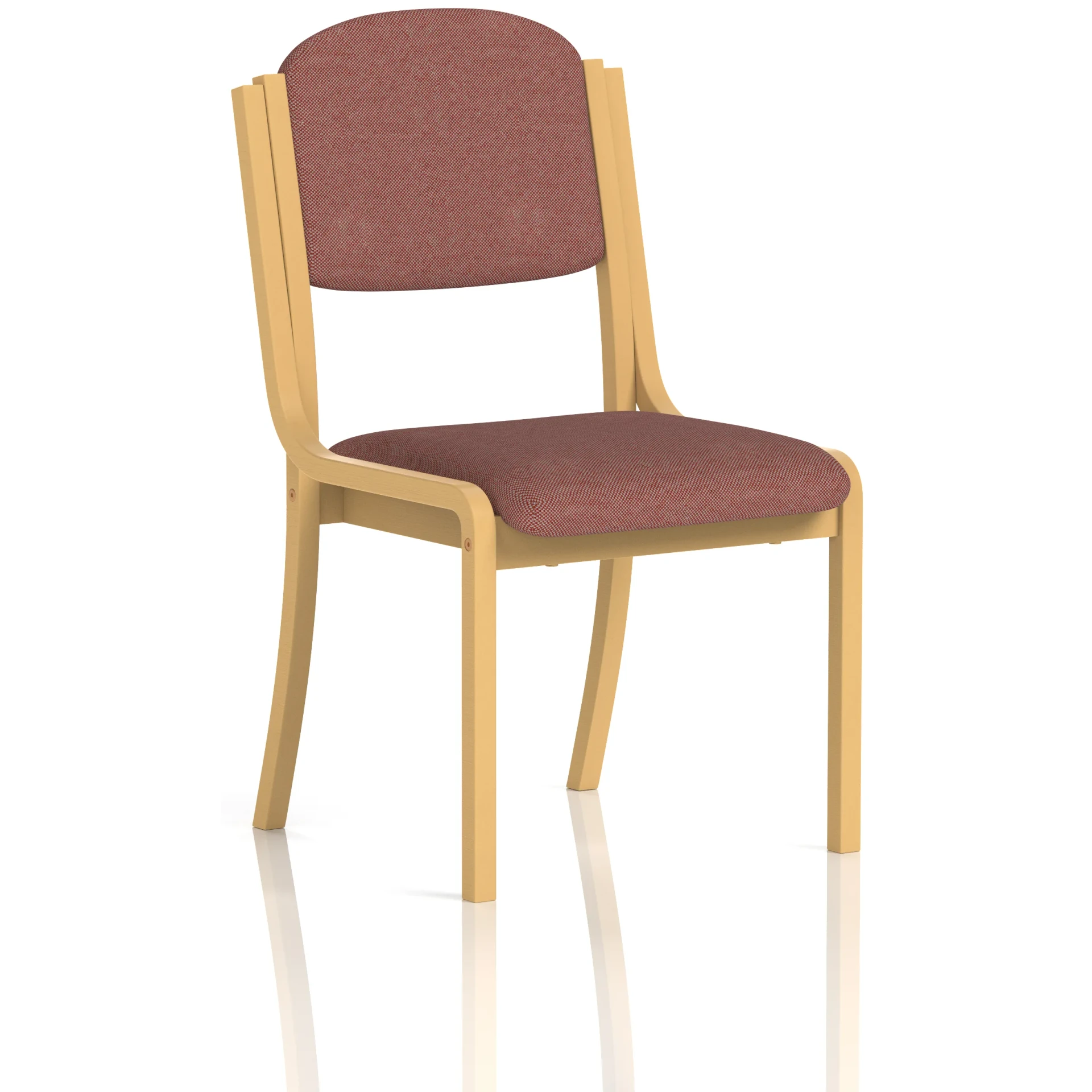 Madrid Beech Wooden Frame Padded Fabric Visitor Chair