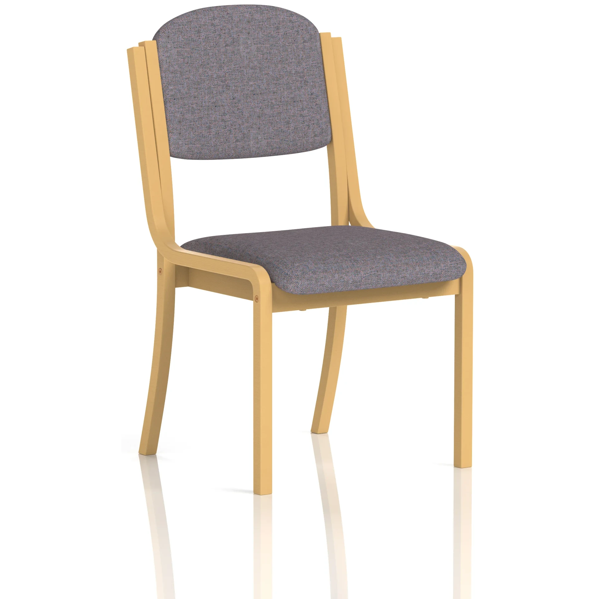 Madrid Beech Wooden Frame Padded Fabric Visitor Chair