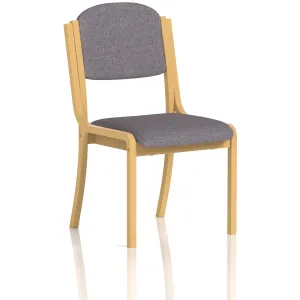 Madrid Beech Wooden Frame Padded Fabric Visitor Chair