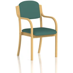 Madrid Beech Wooden Frame Padded Fabric Visitor Chair