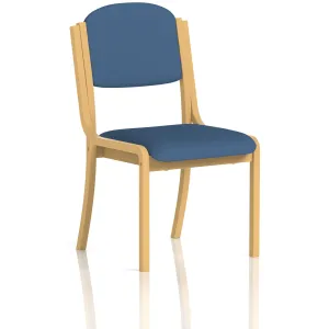 Madrid Beech Wooden Frame Padded Fabric Visitor Chair