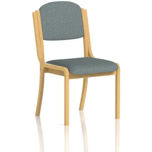 Madrid Beech Wooden Frame Padded Fabric Visitor Chair