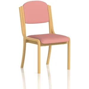 Madrid Beech Wooden Frame Padded Fabric Visitor Chair