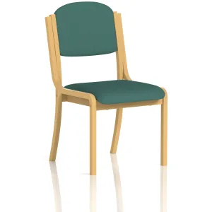 Madrid Beech Wooden Frame Padded Fabric Visitor Chair