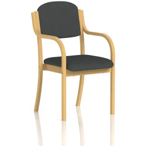 Madrid Beech Wooden Frame Padded Fabric Visitor Chair