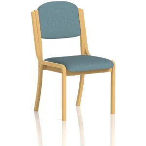 Madrid Beech Wooden Frame Padded Fabric Visitor Chair