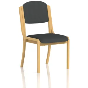 Madrid Beech Wooden Frame Padded Fabric Visitor Chair