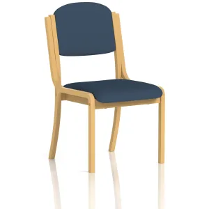 Madrid Beech Wooden Frame Padded Fabric Visitor Chair