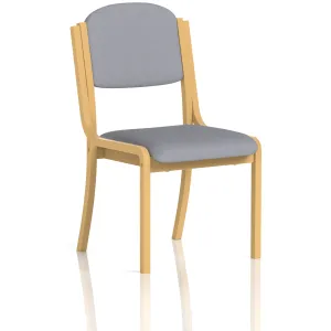 Madrid Beech Wooden Frame Padded Fabric Visitor Chair