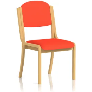 Madrid Beech Wooden Frame Padded Fabric Visitor Chair