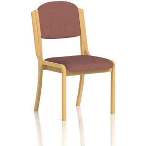 Madrid Beech Wooden Frame Padded Fabric Visitor Chair